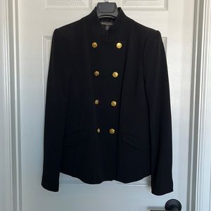 Brooks Brothers Black Wool Military Jacket Size 8